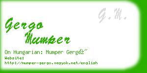 gergo mumper business card